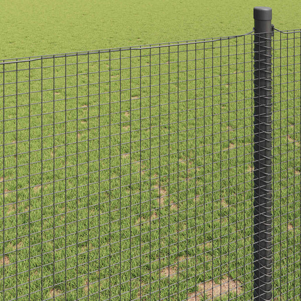vidaXL Welded Wire Fence Grey 1.4 x 25 m Steel