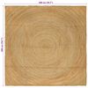 vidaXL Area Rugs Square Brown 200 x 200 cm Jute