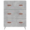 vidaXL Highboard Concrete Grey 69.5x34x180 cm Engineered Wood