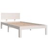 vidaXL Bed Frame without Mattress White Solid Wood Pine 90x200cm