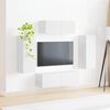 vidaXL TV Cabinet Set 4 pcs White Engineered Wood