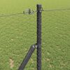 vidaXL Fence Post Grey 10 x 1.4 m (25 mm mesh) Steel and PVC
