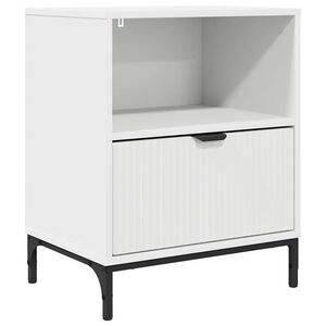 vidaXL Bedside Cabinet White 49 x 36 x 61 cm Engineered wood
