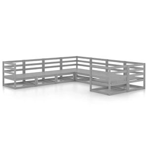 vidaXL 8 Piece Garden Lounge Set Solid Pinewood