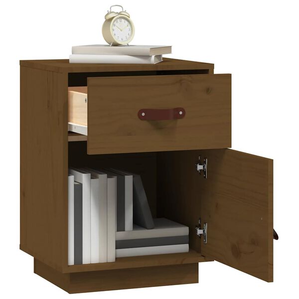 vidaXL Bedside Cabinets 2 pcs Honey Brown 40x34x55 cm Solid Wood Pine