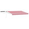 vidaXL Electric Retractable Awning Red and White 2.5 x 2 m