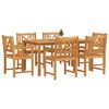 vidaXL Garden Dining Set 7 pcs Brown Solid Acacia Wood