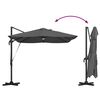 vidaXL Umbrella Anthracite 351 x 250 x 253 cm Polyester and Aluminium