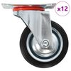 vidaXL 12 pcs Swivel Casters 75 mm