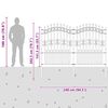 vidaXL Garden Fence Grey 240 x 202.5 cm Powder-coated steel