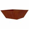 vidaXL Garden Planter Rusty 40 x 40 x 15 cm Weathering Steel