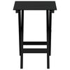 vidaXL Side Table Foldable Black Solid Wood Poplar