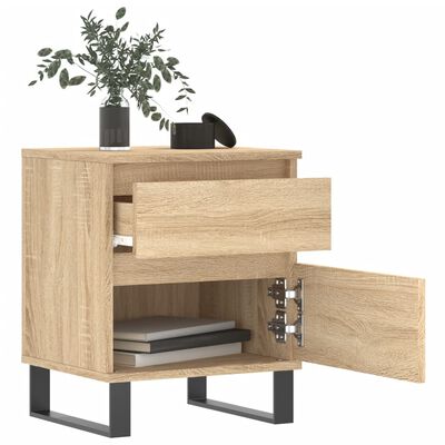 vidaXL Bedside Cabinet Sonoma Oak 40x35x50 cm Engineered Wood