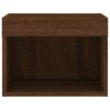 vidaXL Bedside Cabinets with LED Lights Wall-mounted 2 pcs Brown Oak