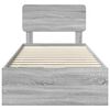 vidaXL Bed Frame with Drawer Grey Sonoma 100 x 200 cm Engineered Wood