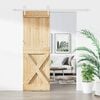 vidaXL Sliding Door with Hardware Set 80x210 cm Solid Wood Pine