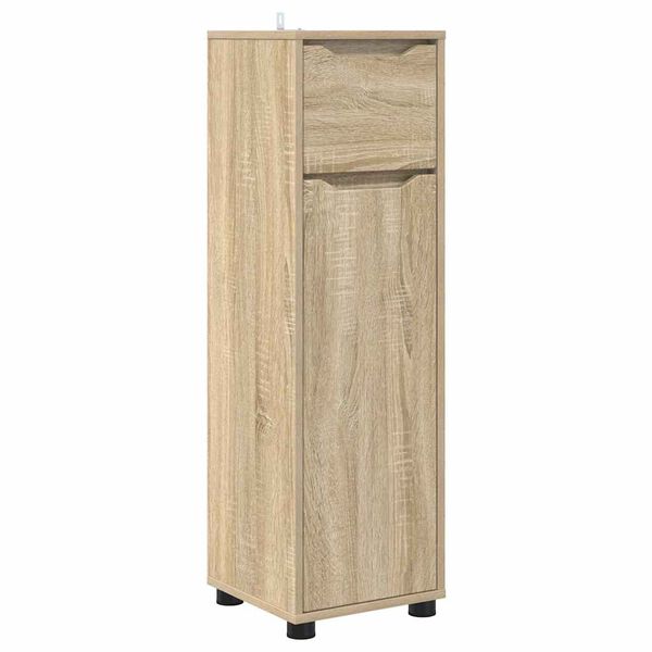 vidaXL Bathroom Cabinet Sonoma Oak 30.5 x 30 x 101 cm Engineered Wood