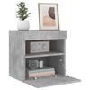 vidaXL TV Wall Cabinet with LED Lights Concrete Grey 40x30x40 cm