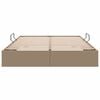 vidaXL Storage Bed with Mattress Cappucino 140 x 190 cm Faux leather