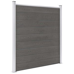 vidaXL Garden Fence WPC 180x186 cm Grey