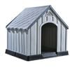 vidaXL Dog House | Grey | Plastic | Large | Durable | Dog House | Rectangular
