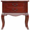 vidaXL Side Table Brown 60.5 x 30 x 61 cm Solid Mahogany Wood