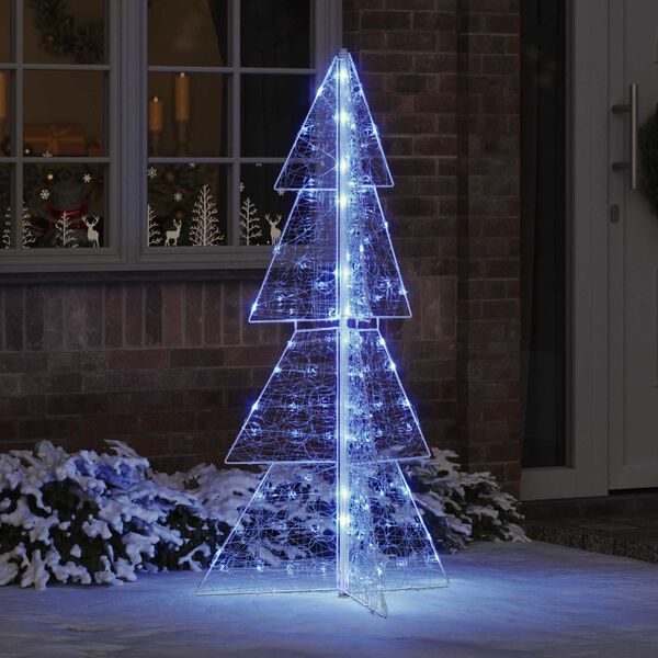 vidaXL Christmas Tree with 160 LEDs Blue 150 cm Acrylic