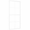vidaXL Sliding Door ESG Glass and Aluminium 90x205 cm White