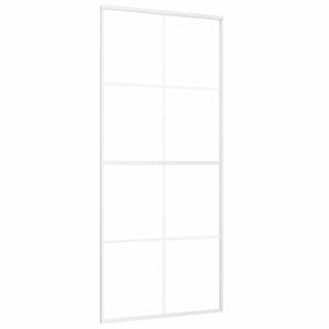 vidaXL Sliding Door ESG Glass and Aluminium 90x205 cm White
