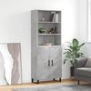 vidaXL Highboard Concrete Grey 69.5x34x180 cm Engineered Wood