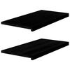 vidaXL Window Sills 2 pcs Brown Black 80x40x2 cm Solid Wood Oak