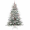 vidaXL Artificial Hinged Christmas Tree White 240 cm PE and PVC