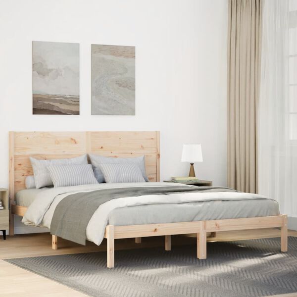 vidaXL Extra Long Bed Frame without Mattress 160x220 cm Solid Wood