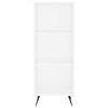 vidaXL Highboard High Gloss White 34.5x32.5x180 cm Engineered Wood