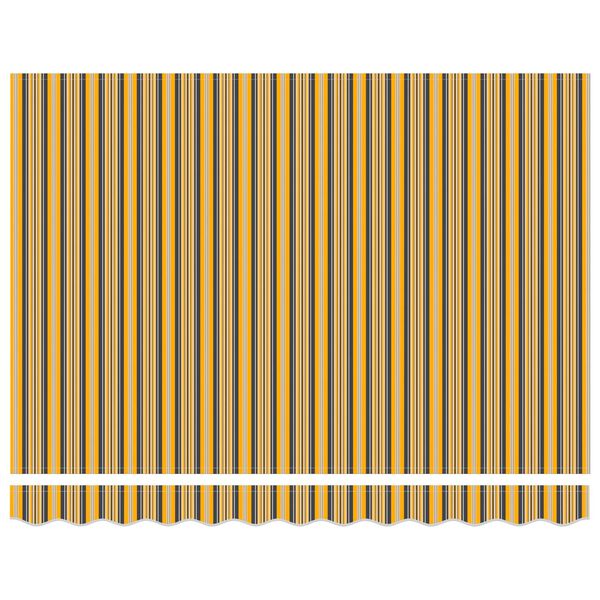 vidaXL Retractable Awning Manual Yellow and Grey 350 x 250 cm