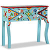 vidaXL Console Table Solid Mango Wood Blue Hand Painted