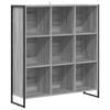 vidaXL Book Cabinet 99.5 x 30 x 108.5 cm Engineered Wood Grey Sonoma