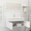 vidaXL 2 Piece Bathroom Furniture Set High Gloss White Engineered Wood