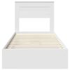vidaXL Storage Bed with Headboard White 90 x 190 cm Engineered Wood