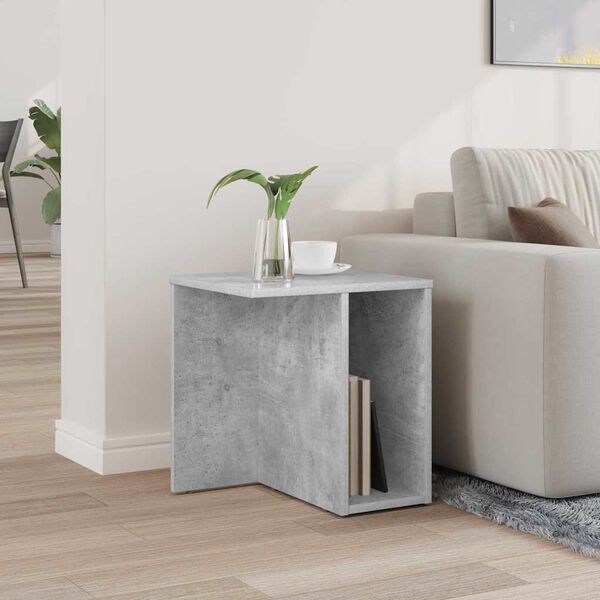 vidaXL End Table Concrete Grey 37 x 32 x 40 cm Engineered Wood