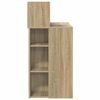 vidaXL Desk with Shelf Sonoma Oak 90 x 48 x 101.5 cm Engineered Wood