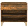 vidaXL Shoe Cabinet Smoked Oak 70x36x60 cm Engineered Wood