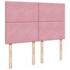 vidaXL Ottoman Bed with Mattresses Pink 140x200cm Velvet