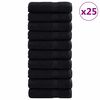 vidaXL Guest Towel SOLUND 25 pcs Black 100 x 150 cm Cotton