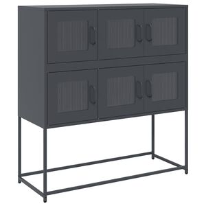 vidaXL Sideboard Anthracite 100.5x39x107 cm Cold-rolled Steel