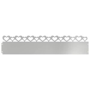 vidaXL Lawn Edgings 10 pcs Silver 103 x 0.05 x 22 cm Galvanised Steel