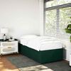 vidaXL Bed Frame without Mattress Dark Green 90x190 cm Single Velvet