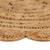 vidaXL Area Rug Hand-braided Jute 120 cm Round