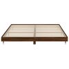 vidaXL Bed Frame without Mattress Brown Oak 200x200 cm Engineered Wood