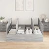 vidaXL Storage Bed Frame Grey Sonoma 160 x 200 cm Engineered Wood